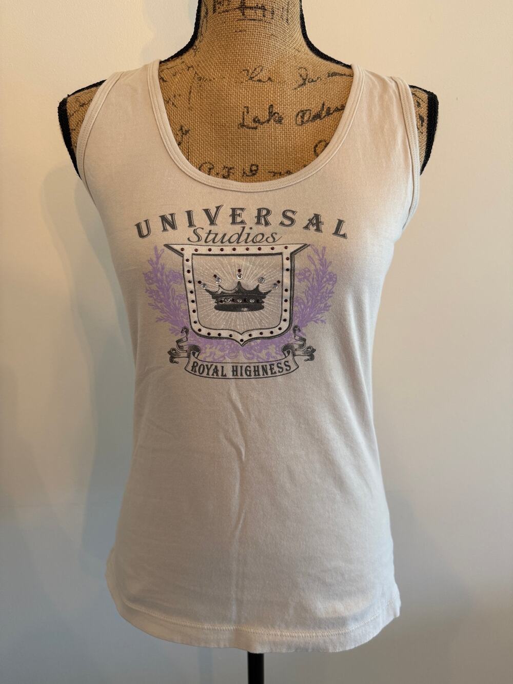 Universal Studios Women’s Royal Highness Racerback Tank Top Size Large